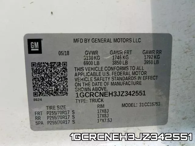 1GCRCNEH3JZ342551 фото 2