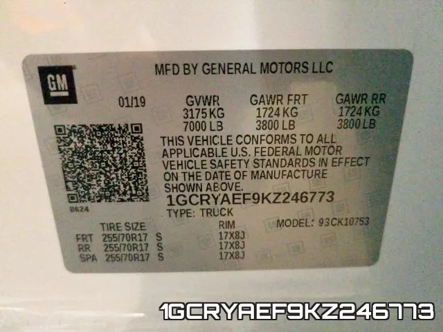 1GCRYAEF9KZ246773 фото 2