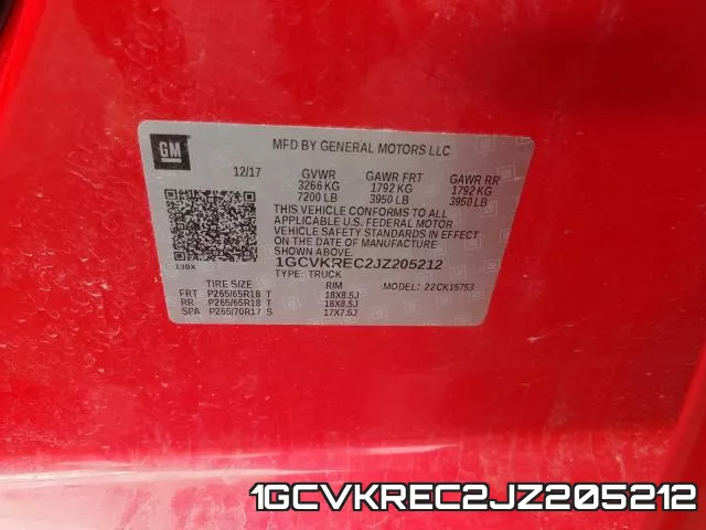 1GCVKREC2JZ205212 фото 2
