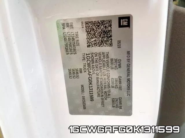 1GCWGAFG0K1311599 фото 2