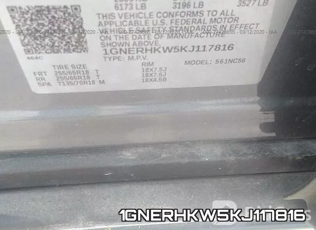 1GNERHKW5KJ117816 фото 7
