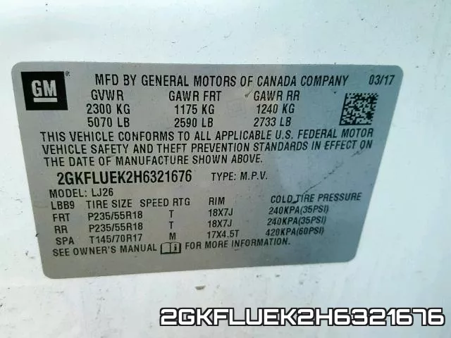 2GKFLUEK2H6321676 фото 2