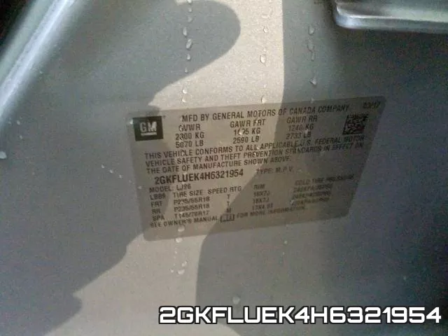 2GKFLUEK4H6321954 фото 2