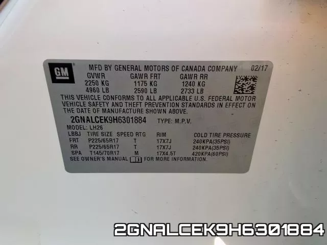 2GNALCEK9H6301884 фото 2