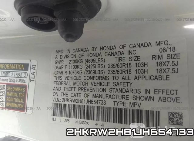 2HKRW2H81JH654733 фото 8