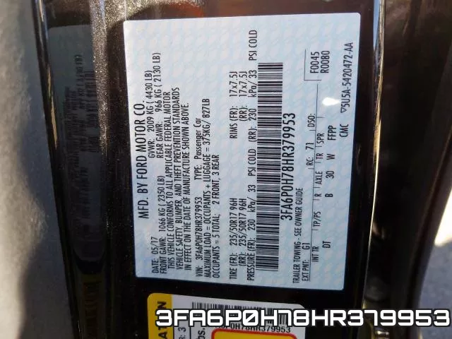 3FA6P0H78HR379953 фото 2