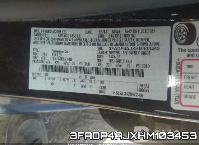 3FADP4AJXHM103453 фото 10