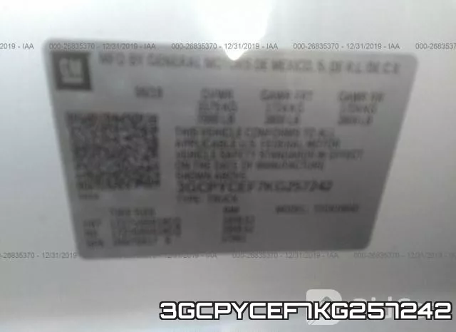 3GCPYCEF7KG257242 фото 8