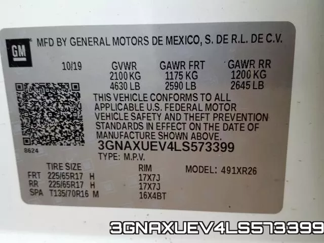3GNAXUEV4LS573399 фото 2