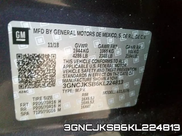 3GNCJKSB6KL224813 фото 2
