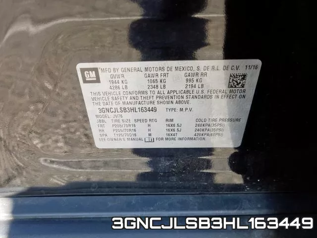 3GNCJLSB3HL163449 фото 2