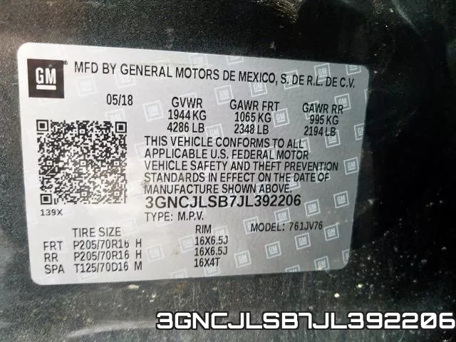 3GNCJLSB7JL392206 фото 2