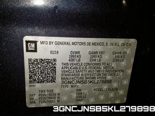 3GNCJNSB5KL279898 фото 2