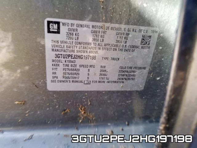 3GTU2PEJ2HG197198 фото 2
