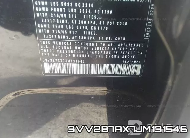 3VV2B7AX7JM131546 фото 6
