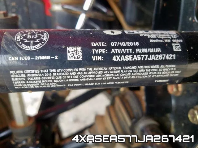 4XASEA577JA267421 фото 2