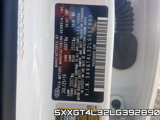 5XXGT4L32LG392890 фото 2