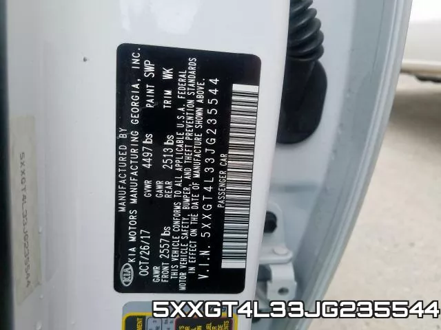 5XXGT4L33JG235544 фото 2