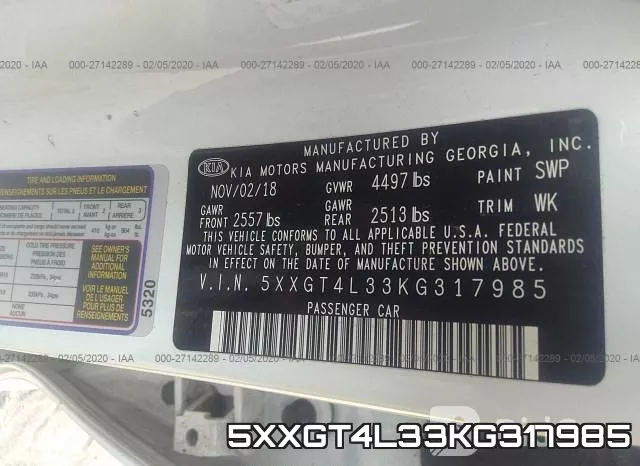 5XXGT4L33KG317985 фото 8