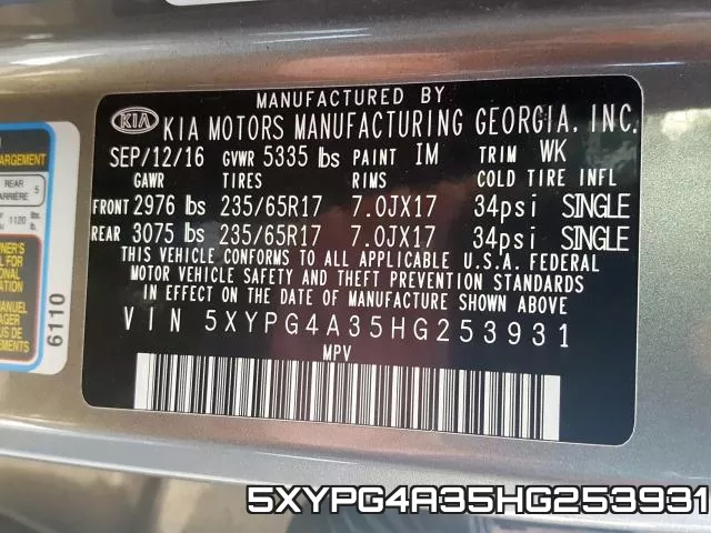 5XYPG4A35HG253931 фото 2