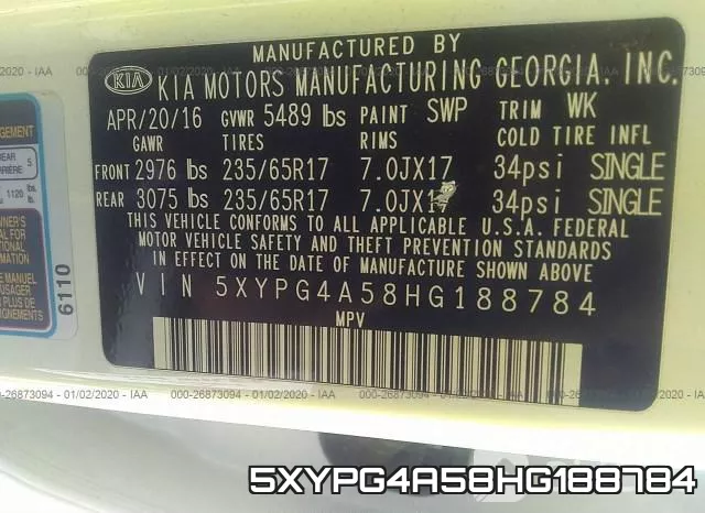 5XYPG4A58HG188784 фото 5