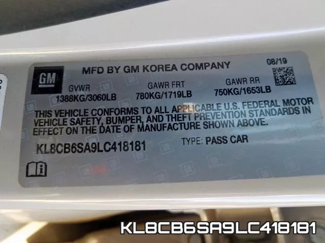 KL8CB6SA9LC418181 фото 2