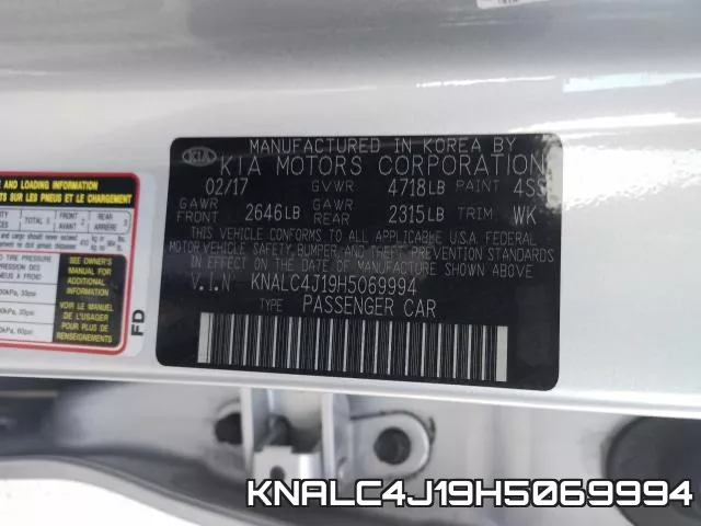 KNALC4J19H5069994 фото 2