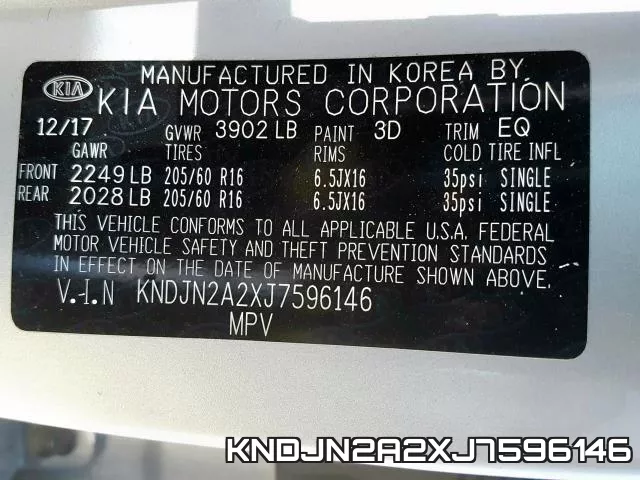 KNDJN2A2XJ7596146 фото 2