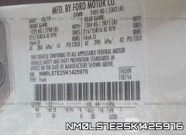 NM0LS7E25K1425976 фото 8