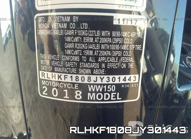 RLHKF1808JY301443 фото 2