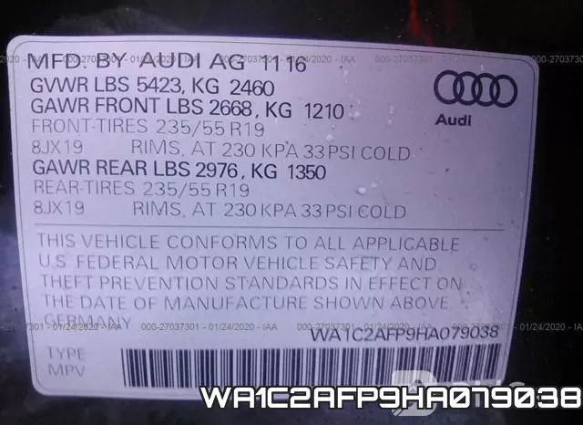 WA1C2AFP9HA079038 фото 9