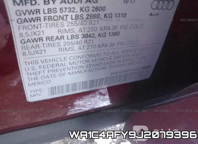 WA1C4AFY9J2079396 фото 9