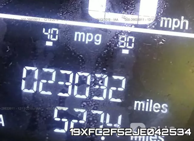19XFC2F52JE042534 фото 8