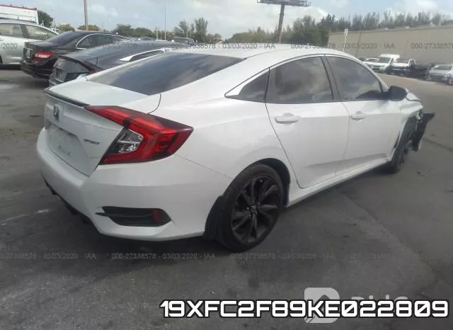 19XFC2F89KE022809 фото 3