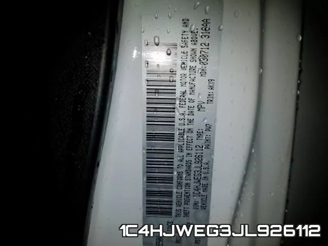 1C4HJWEG3JL926112 фото 2