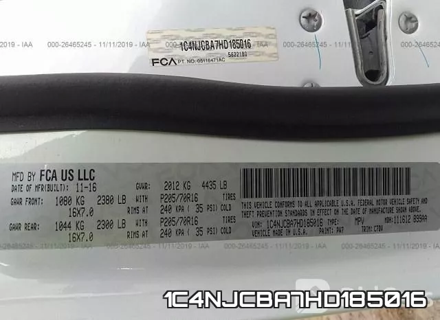 1C4NJCBA7HD185016 фото 4