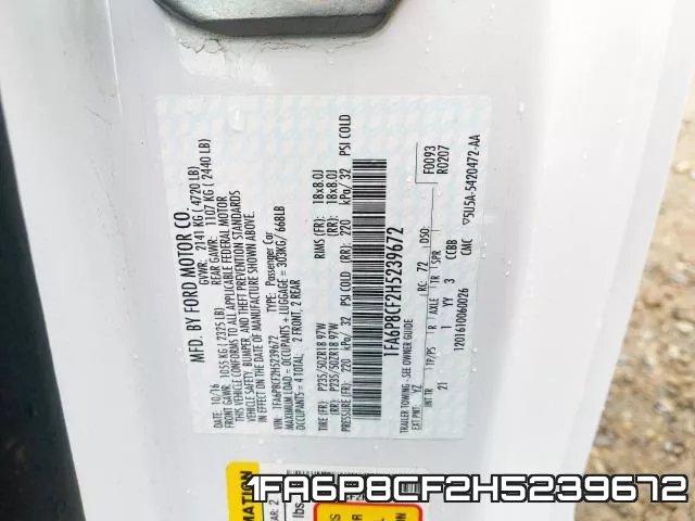 1FA6P8CF2H5239672 фото 2