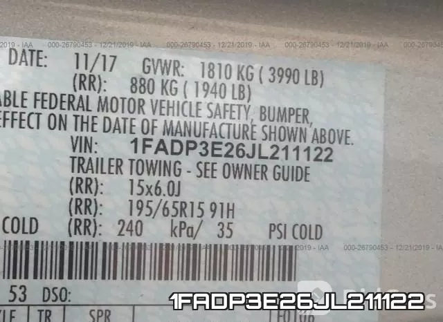 1FADP3E26JL211122 фото 7