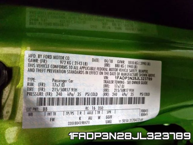 1FADP3N28JL323789 фото 2