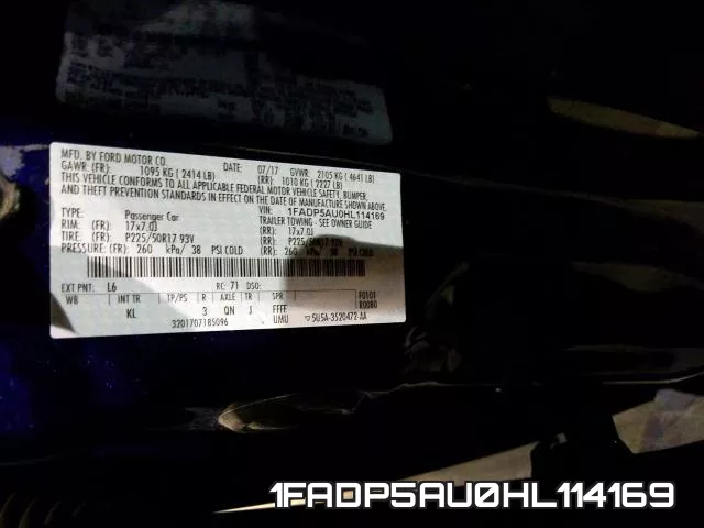1FADP5AU0HL114169 фото 2