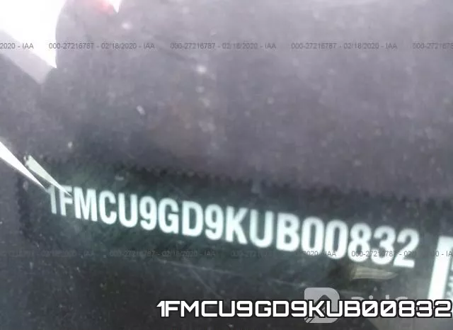 1FMCU9GD9KUB00832 фото 5
