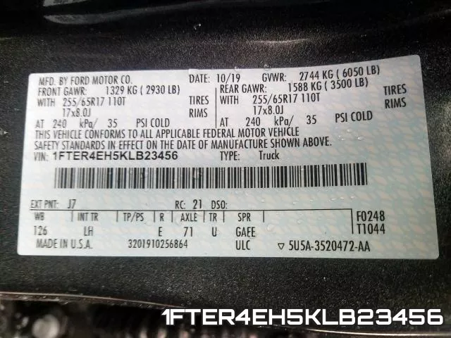 1FTER4EH5KLB23456 фото 2