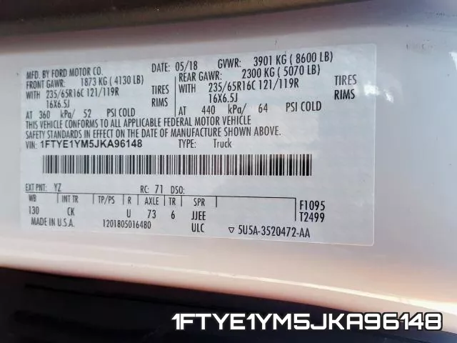 1FTYE1YM5JKA96148 фото 2