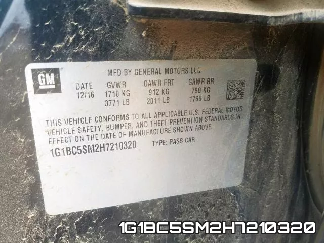 1G1BC5SM2H7210320 фото 2