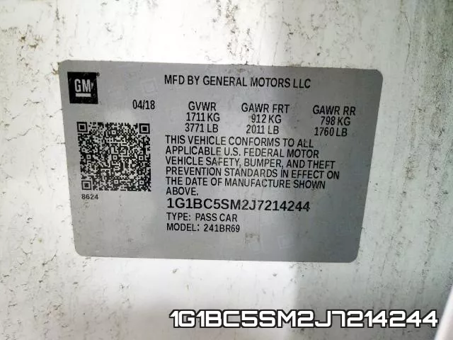 1G1BC5SM2J7214244 фото 2