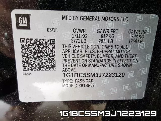 1G1BC5SM3J7223129 фото 2
