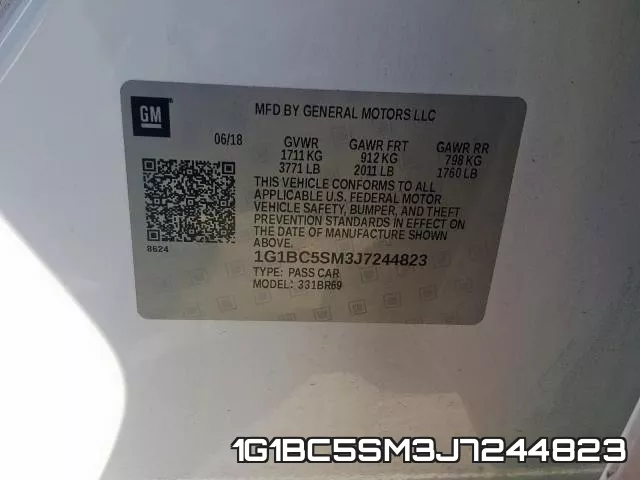 1G1BC5SM3J7244823 фото 2