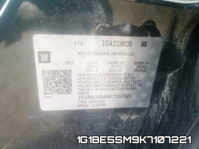 1G1BE5SM9K7107221 фото 2