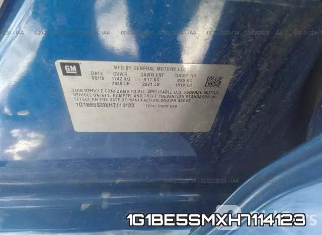 1G1BE5SMXH7114123 фото 8