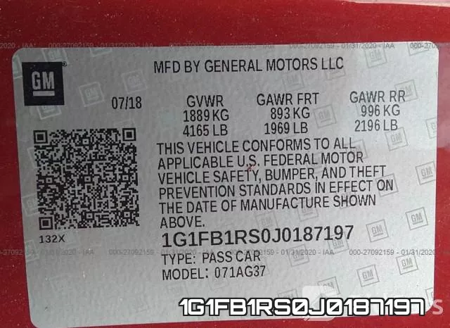 1G1FB1RS0J0187197 фото 8